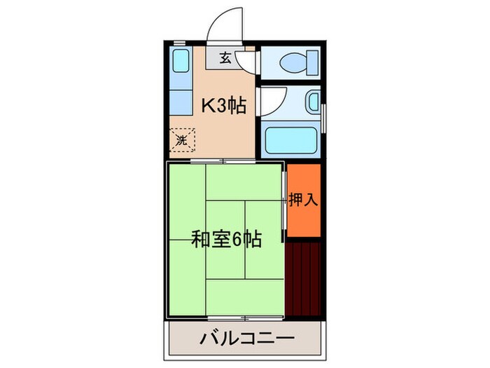 ハイツ別府の物件間取画像