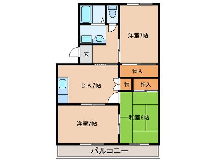 シティーハイツ樋井川の物件間取画像