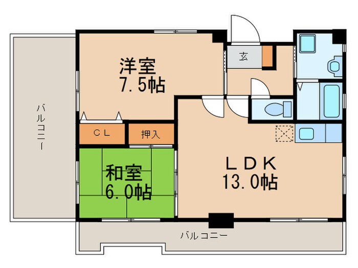 フロ－レンス諸岡の物件間取画像
