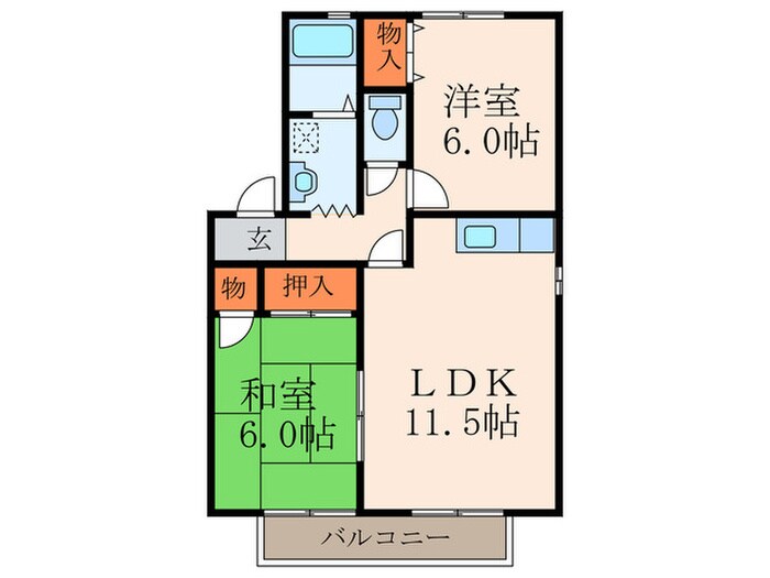 シャルマンハイム南方の物件間取画像