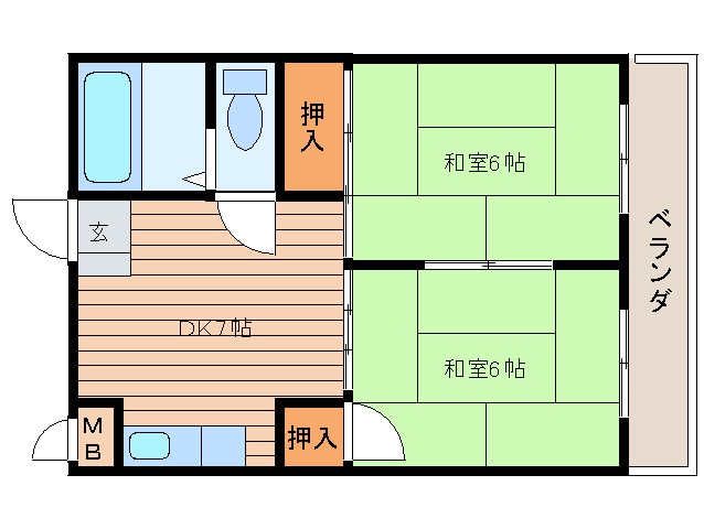 シャトレ緑ｹ丘の物件間取画像