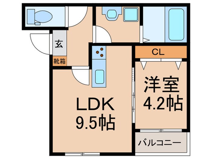 ケーエス博多駅南Ⅰの物件間取画像