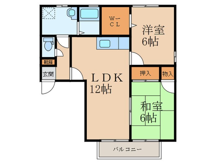 パストラルＹＵＧＡＷＡ　Ａ棟の物件間取画像
