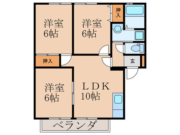 ヴィラコート宇留津の物件間取画像