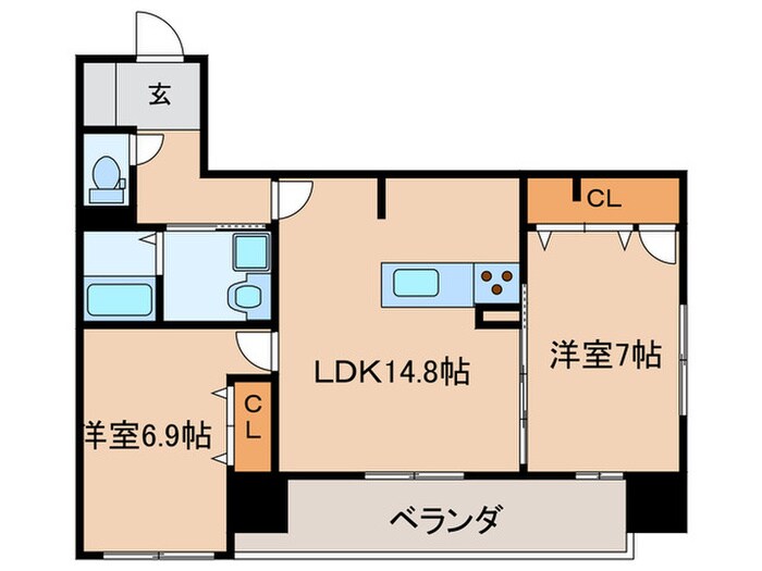 S-FORT警固タワーの物件間取画像