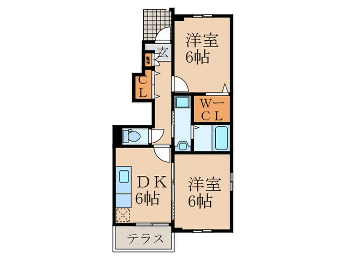 エスペランサＢの物件間取画像