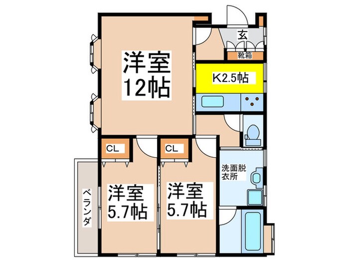 SKY Garden 吉野町の物件間取画像