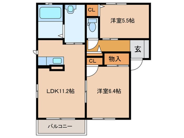 サニ－コ－ト本城Ⅱ　Ｂの物件間取画像