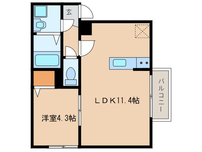 クレオン姪浜壱番館の物件間取画像