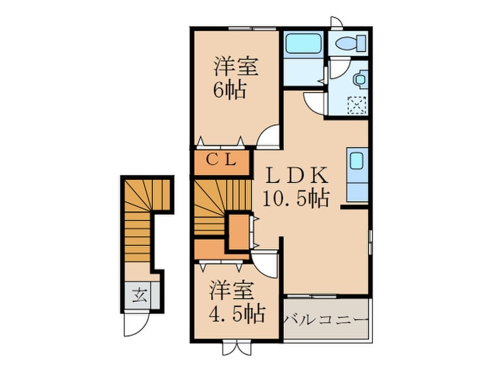 メイユ－ル北泉Aの物件間取画像