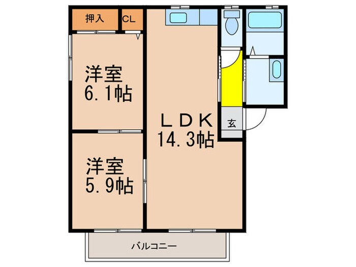 サンフォレストＡの物件間取画像