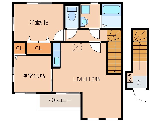 コンフォ－ト下府の物件間取画像