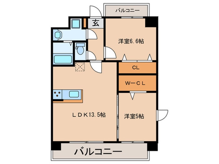 レフィナード博多の物件間取画像