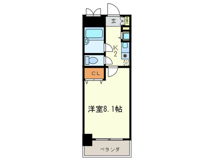 フェリチータ渡辺通りの物件間取画像