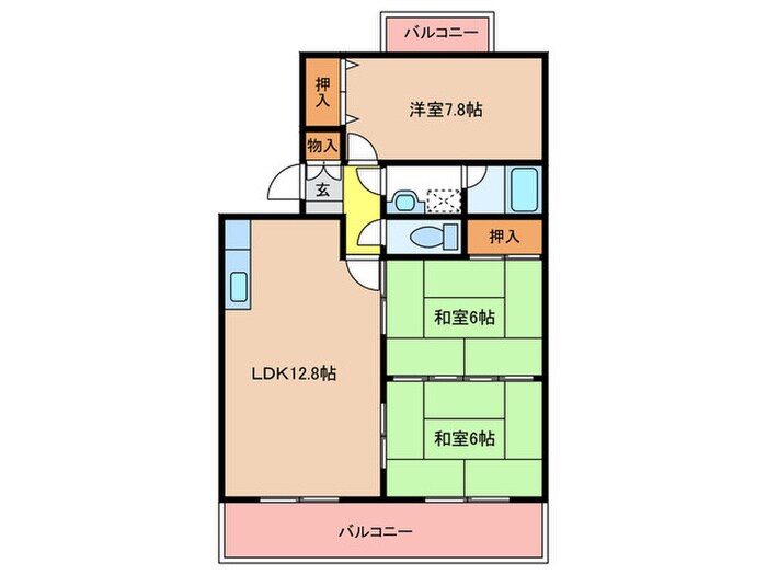 シャトー リキマスの物件間取画像