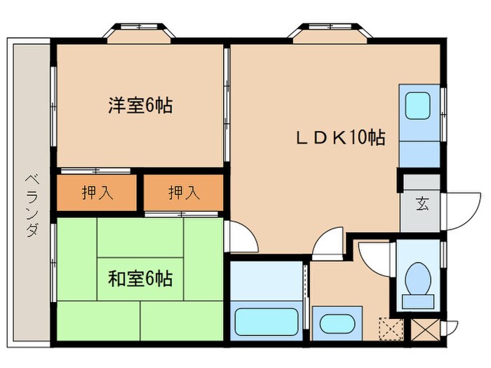 ニューライフマンション南ヶ丘の物件間取画像