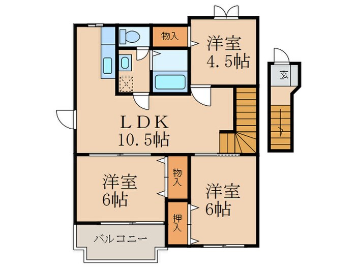 サンパレス田原Ａの物件間取画像