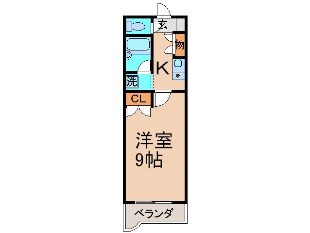 クレベール皇后崎の物件間取画像