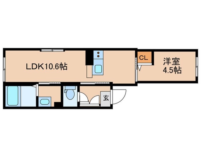 シャーメゾン純心電停前の物件間取画像