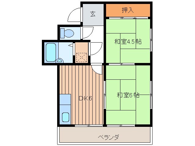 シャトレ穴生２の物件間取画像