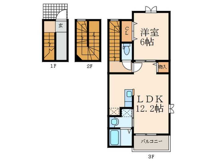 アメニティ下石田Ⅱの物件間取画像