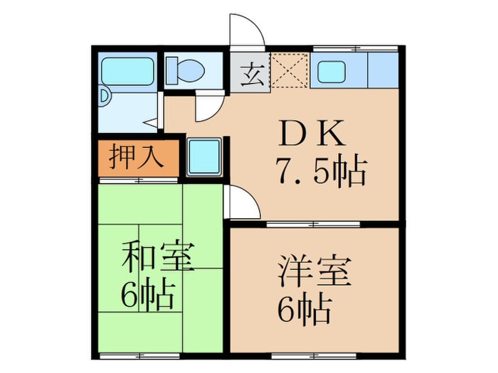 ハイツカナイの物件間取画像