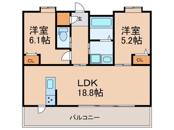 アジュール日吉町の物件間取画像