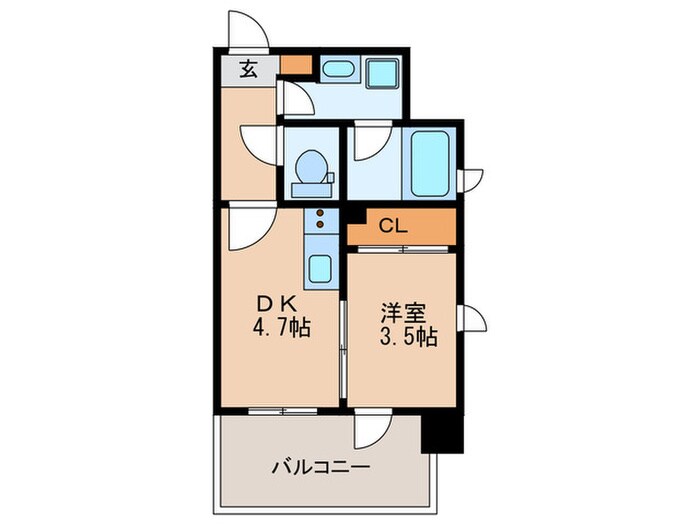 ｳﾞｨﾗｰｼﾞｭ天神南ｽﾄﾘｰﾄの物件間取画像