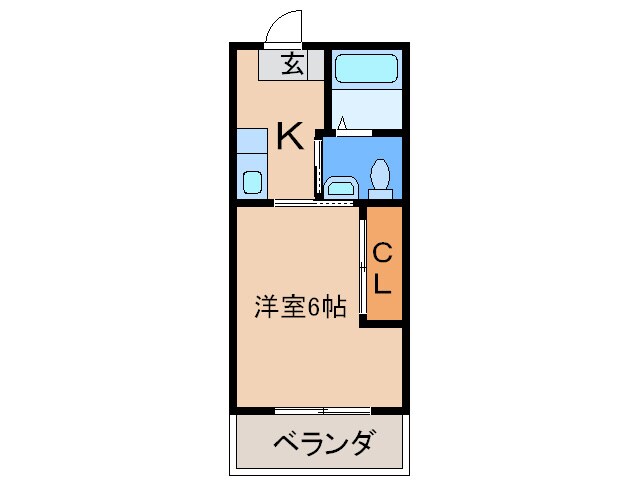 コンプレ－ト千代ヶ崎の物件間取画像