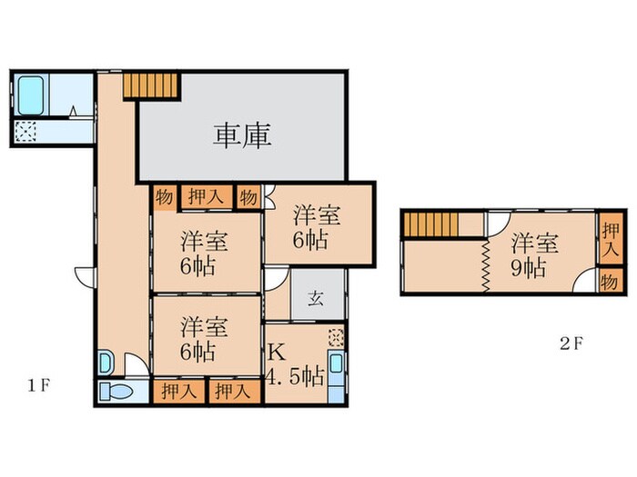 鞍手貸家の物件間取画像