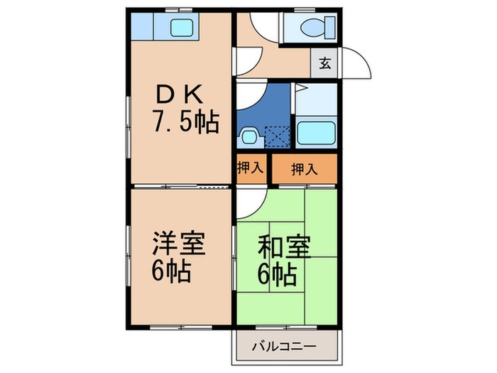 ハイツＩＳＩＤＡの物件間取画像