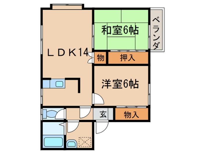 ハイツＩＳＡＺＡⅡの物件間取画像