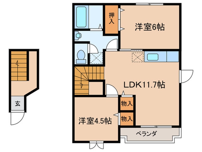 サンフォレストＡ棟の物件間取画像