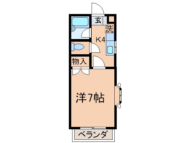 デュエル本城Ｂの物件間取画像