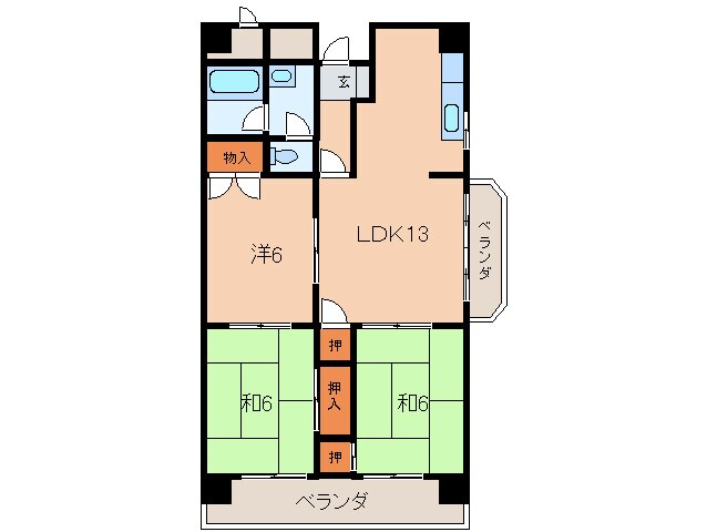 アルゴ西新町の物件間取画像