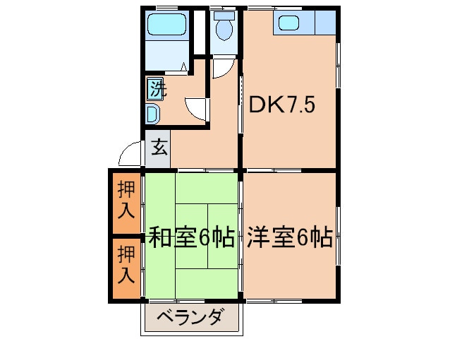 梅香荘の物件間取画像