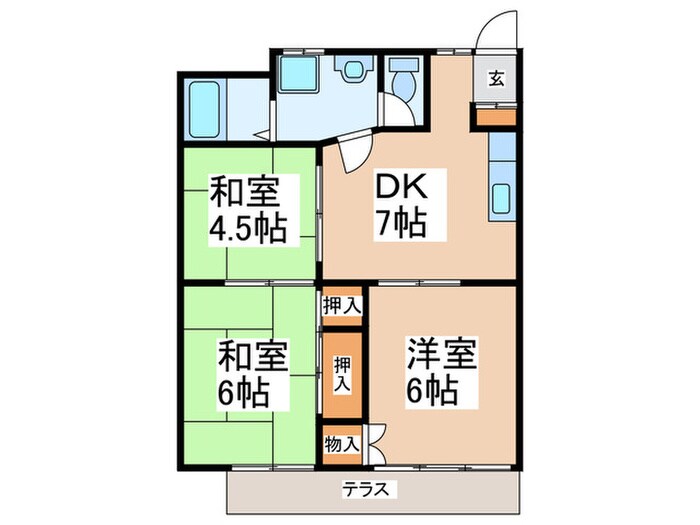 コーポ中島の物件間取画像