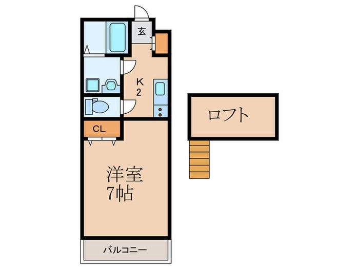 カーサ井尻の物件間取画像