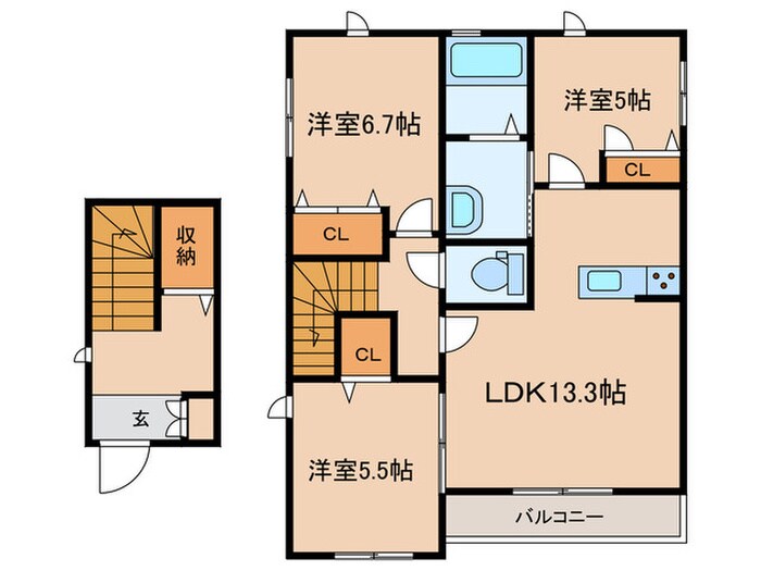 ポラリスⅠの物件間取画像