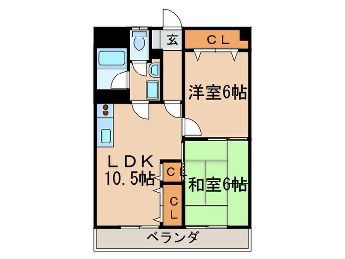 ベルガ本城の物件間取画像