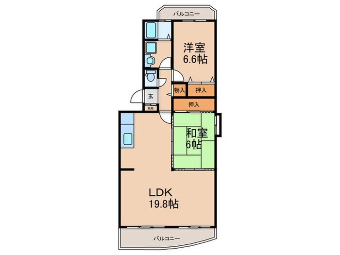 サンシャイン篠栗１号館の物件間取画像