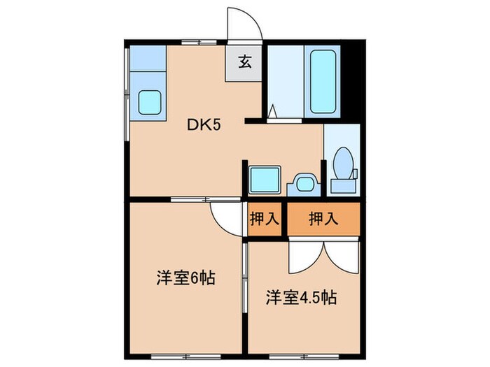 自由ヶ丘ハイツの物件間取画像