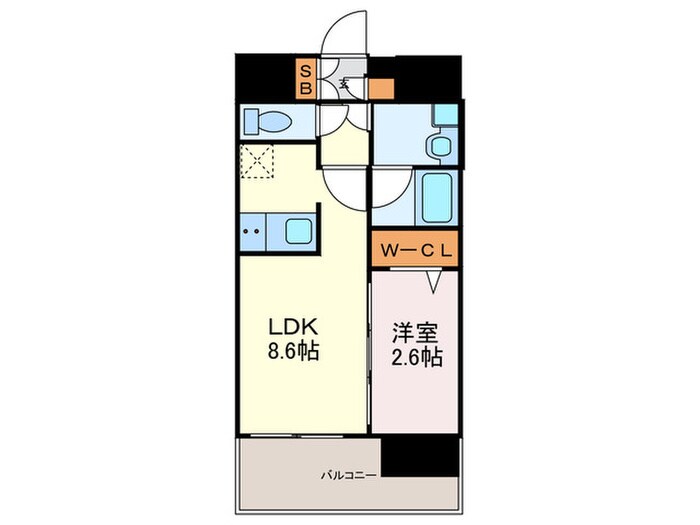 ｸﾞﾗﾝﾌｫｰﾚ博多駅東ｽﾀｲﾙ（1202）の物件間取画像