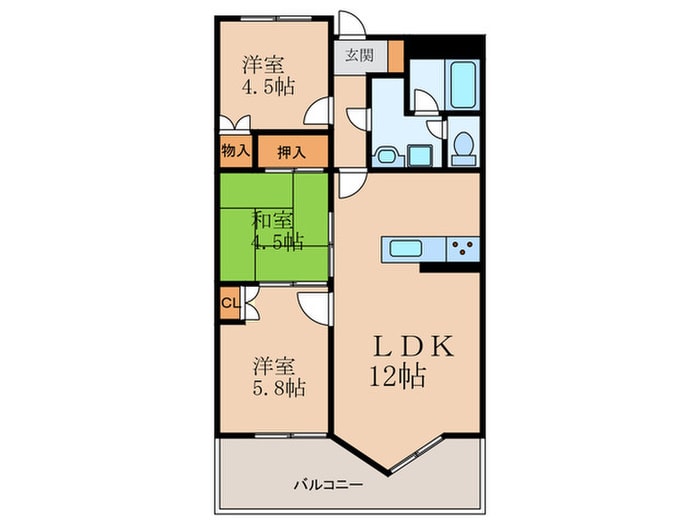 パラシオ高塔の物件間取画像