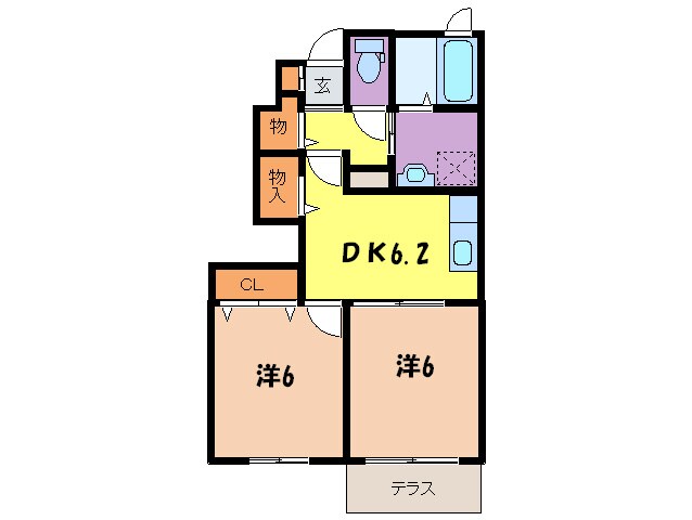 サニ－リブＢの物件間取画像