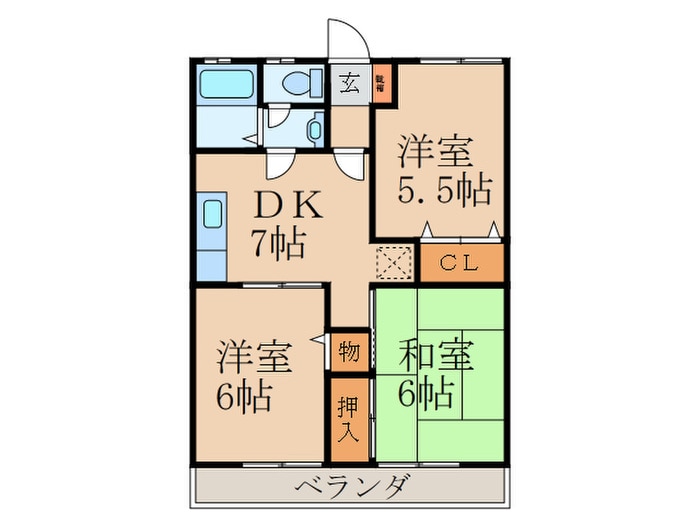 パインツリ－Ｔ＆ＹＣ棟の物件間取画像