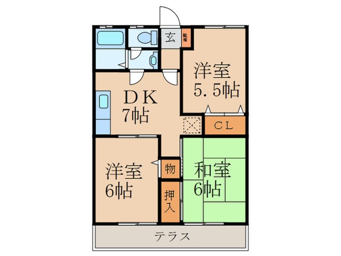 パインツリ－Ｔ＆ＹＣ棟の物件間取画像