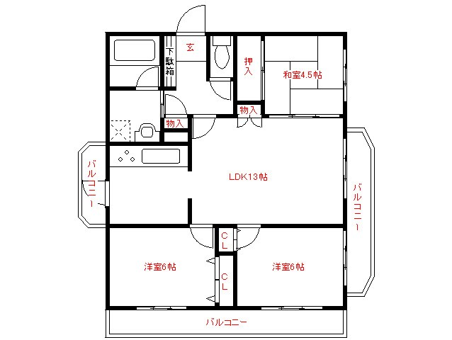 Ｆ御笠の物件間取画像