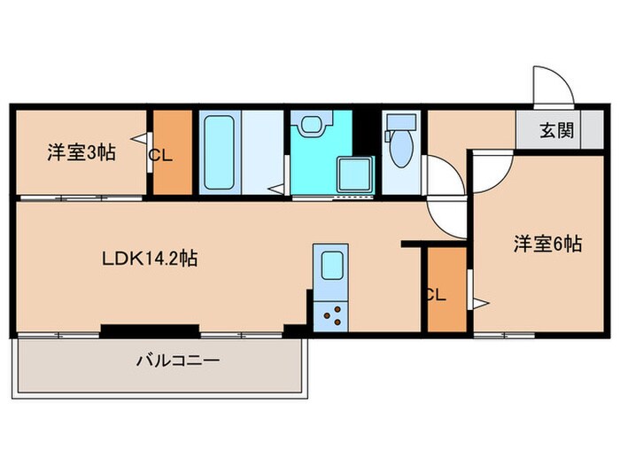 D-room花見が丘の物件間取画像