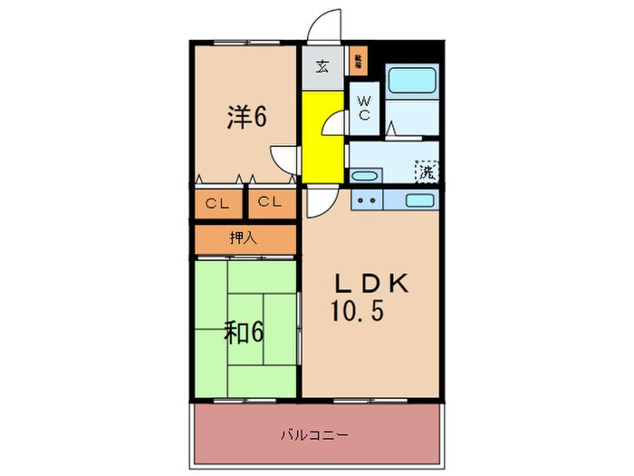 エルヴェ－ル新宮の物件間取画像